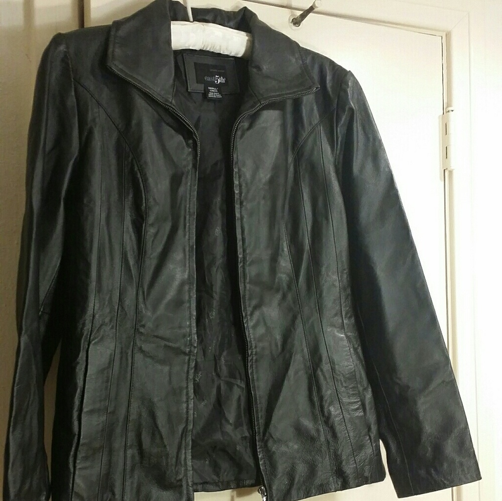 East 5th Black leather jacket